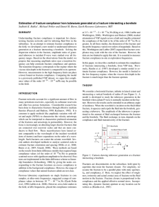 Estimation of fracture compliance from tubewaves generated at a fracture... Sudhish K. Bakku