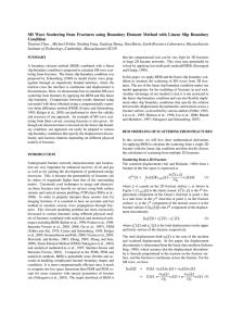 SH Wave Scattering from Fractures using Boundary Element Method with... Condition
