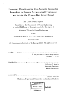 Necessary  Conditions  for  Geo-Acoustic  Parameter