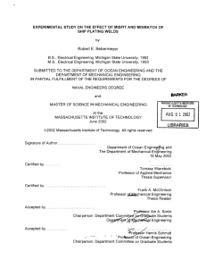EXPERIMENTAL  STUDY  ON  THE  EFFECT ... SHIP  PLATING  WELDS by M.S.,