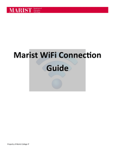 Marist WiFi Connection Guide  Property of Marist College IT