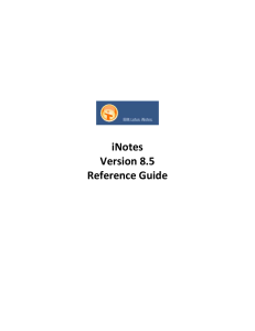   iNotes  Version 8.5  Reference Guide 