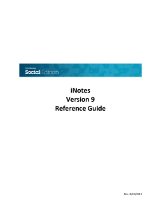 iNotes Version 9 Reference Guide