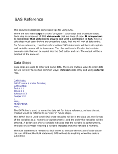SAS Reference