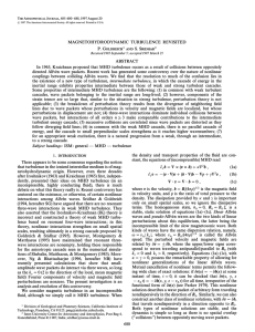 MAGNETOHYDRODYNAMIC TURBULENCE REVISITED AND S. OLDREICH1 RIDHAR2