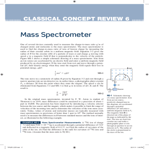 Mass Spectrometer CLASSICAL CONCEPT REVIEW 6