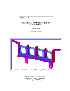 STRUCTURAL ANALYSIS OF THE JET TAE ANTENNA