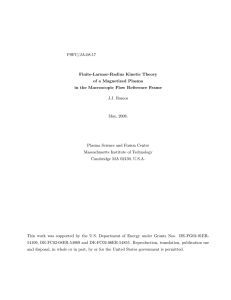 PSFC/JA-08-17 J.J. Ramos May, 2008. Plasma Science and Fusion Center