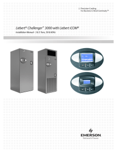 Liebert Challenger 3000 with Liebert iCOM