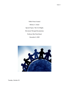 Public Praxis Journal Melissa A. Sonier Special Topics: The Civil Rights
