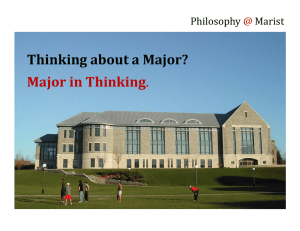 Thinking about a Major? Major in Thinking  Philosophy