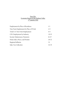 Data File: Economic Report of the Hudson Valley 2 quarter 2010