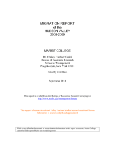 MIGRATION REPORT of the HUDSON VALLEY 2008-2009