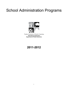 School Administration Programs 2011-2012