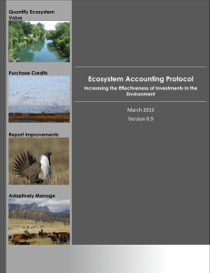 Ecosystem Accounting Protocol March 2013 Version 0.9