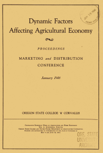 Dynamic Agricultural Economy Factors