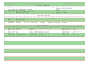 COURSE OFFERING LIST        ...