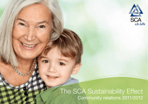 The SCA Sustainability Effect Community relations 2011/2012