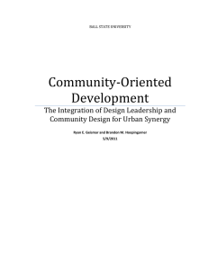 Community-Oriented Development The Integration of Design Leadership and Community Design for Urban Synergy