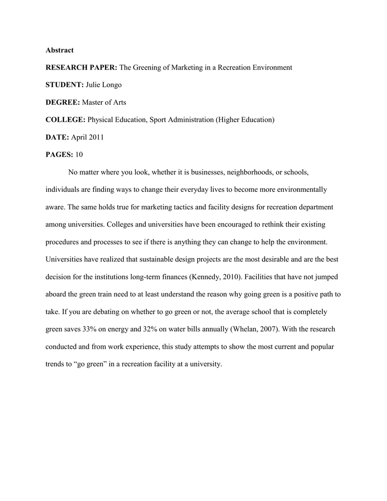 Abstract Research Paper Student abstract research paper student