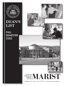 Marist Dean’s List FAll