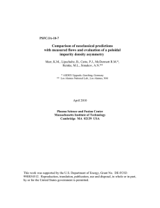 Comparison of neoclassical predictions impurity density asymmetry