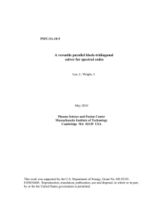 A versatile parallel block-tridiagonal solver for spectral codes