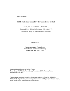 ICRF Mode Conversion Flow Drive on Alcator C-Mod