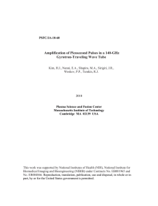 Amplification of Picosecond Pulses in a 140-GHz Gyrotron-Traveling Wave Tube