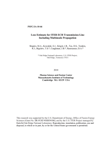 Loss Estimate for ITER ECH Transmission Line Including Multimode Propagation