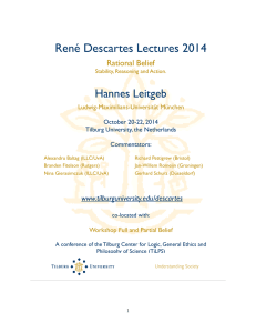 René Descartes Lectures 2014 Hannes Leitgeb  Rational Belief