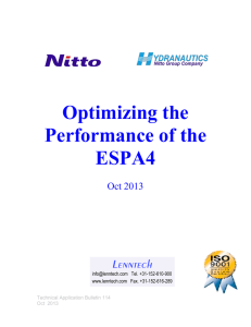 Optimizing the Performance of the ESPA4 Lenntech