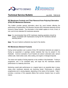 Technical Service Bulletin (PVD) RO Membrane Elements