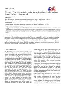 The role of oversize particles on the shear strength and... behavior of rock pile material  ARMA 08-204