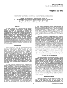 Preprint 09-018 SME Annual Meeting Feb. 22-Feb. 25, 2009, Denver, CO