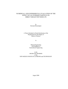 NUMERICAL AND EXPERIMENTAL EVALUATION OF THE DIRECT SHEAR TEST RESULTS