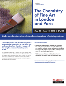 The Chemistry of Fine Art in London and Paris