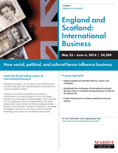 England and Scotland: International Business
