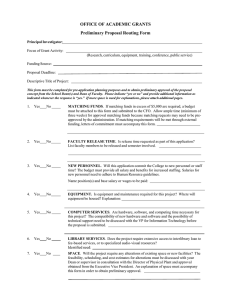 OFFICE OF ACADEMIC GRANTS Preliminary Proposal Routing Form