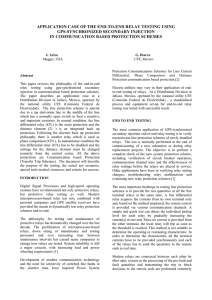 APPLICATION CASE OF THE END-TO-END RELAY TESTING USING GPS-SYNCHRONIZED SECONDARY INJECTION