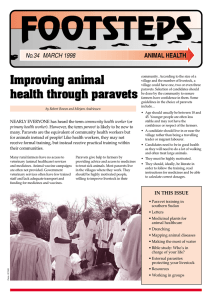 FOOTSTEPS Improving animal No.34 MARCH 1998 ANIMAL HEALTH
