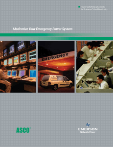 Modernize Your Emergency Power System Power Switching &amp; Controls for Business-Critical Continuity