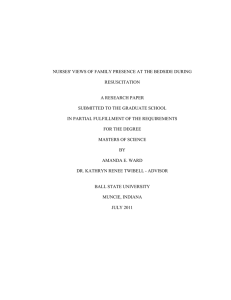 NURSES' VIEWS OF FAMILY PRESENCE AT THE BEDSIDE DURING RESUSCITATION