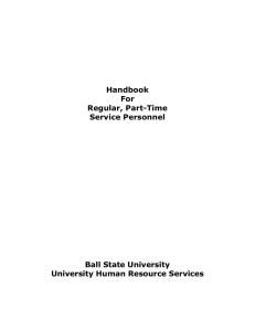 Handbook For Regular, Part-Time