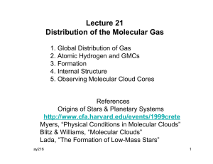 Lecture 21 Distribution of the Molecular Gas