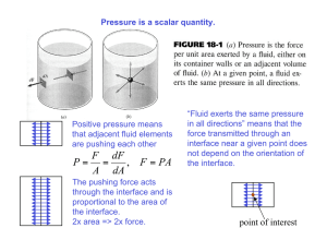 Pressure is a scalar quantity. “Fluid exerts the same pressure