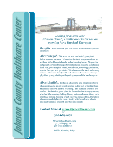 Johnson County Healthcare Center has an opening for a Physical Therapist Benefits: