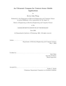 An Ultrasonic Compass for Context-Aware Mobile Applications Kevin John Wang