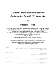 Transmit Simulation and Receive Optimization for 802.11b Networks by