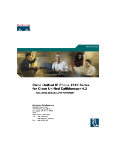 Cisco Unified IP Phone 7970 Series for Cisco Unified CallManager 4.2